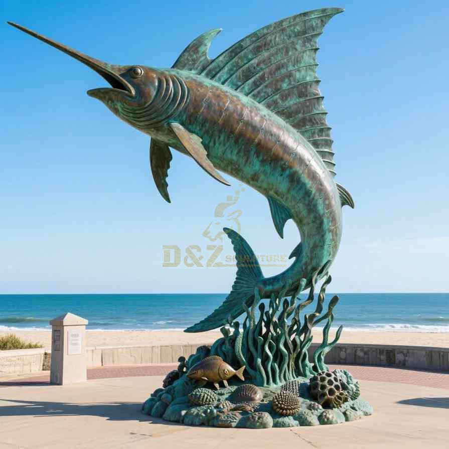 Bronze Sailfish Statue 5