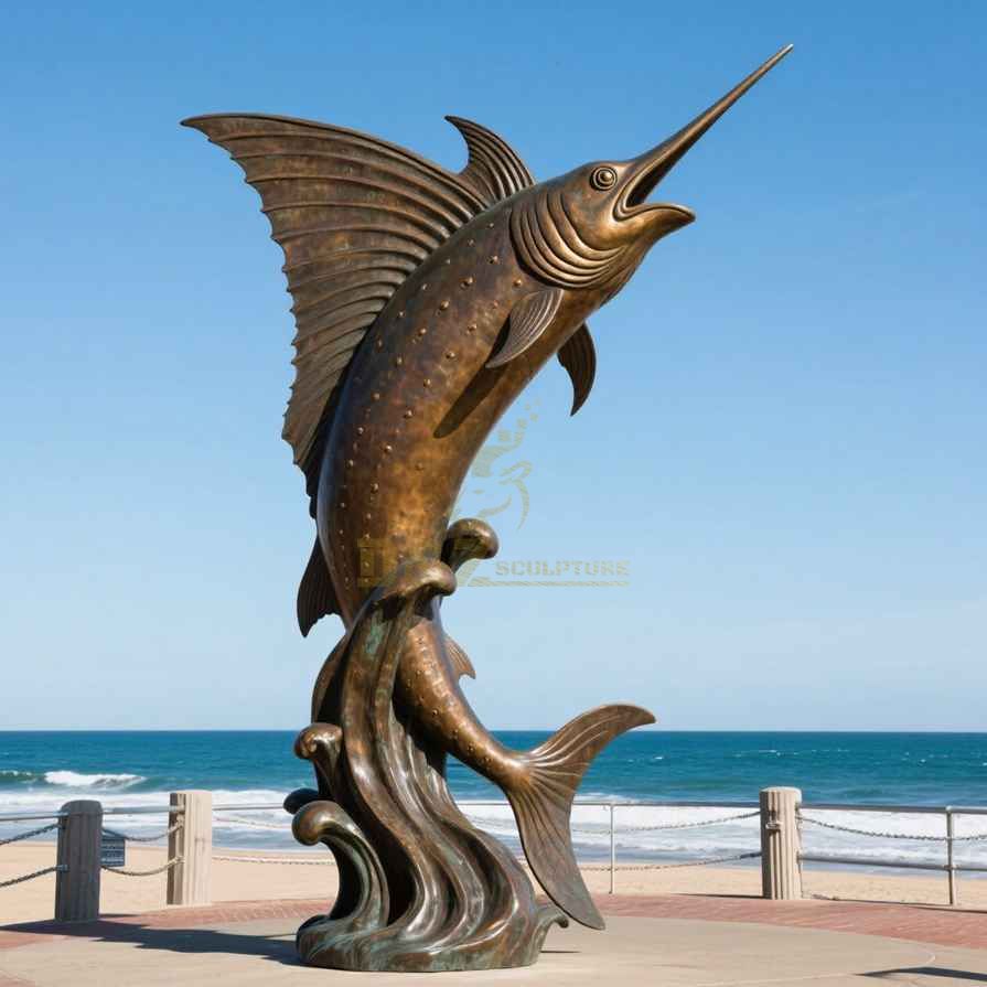 Bronze Sailfish Statue 6