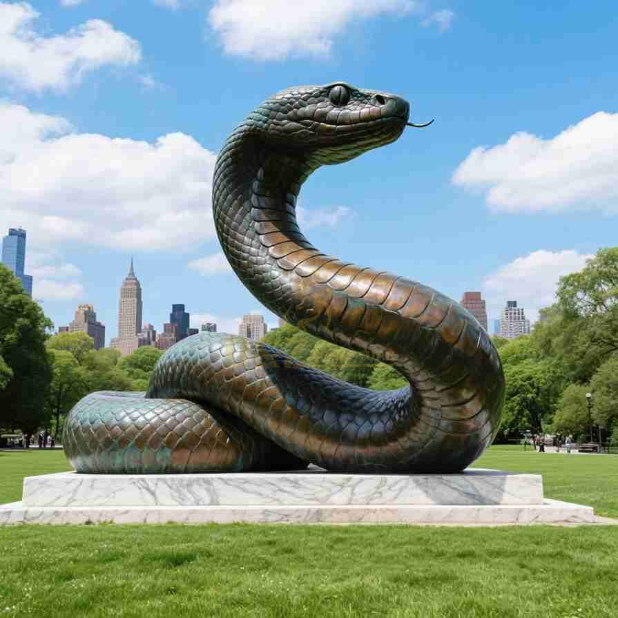 Bronze Outdoor Snake Statue 2