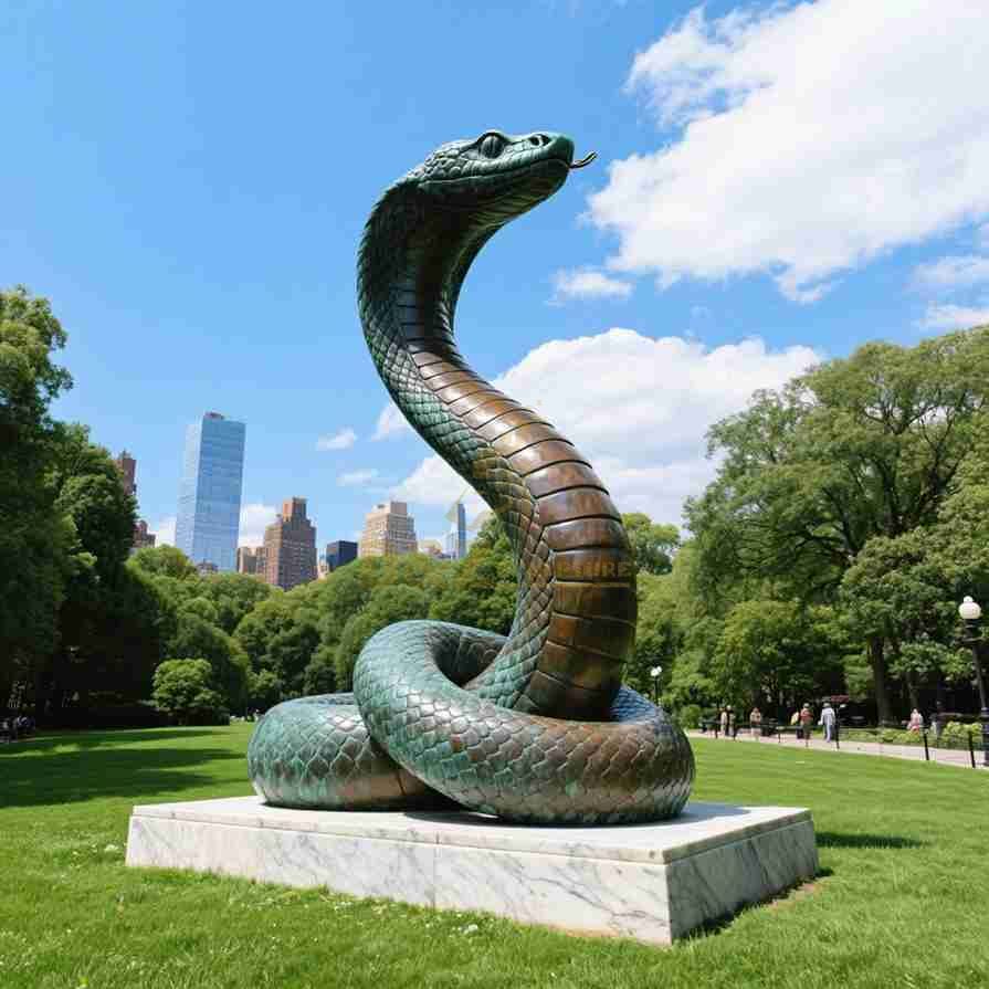 Bronze Outdoor Snake Statue 3