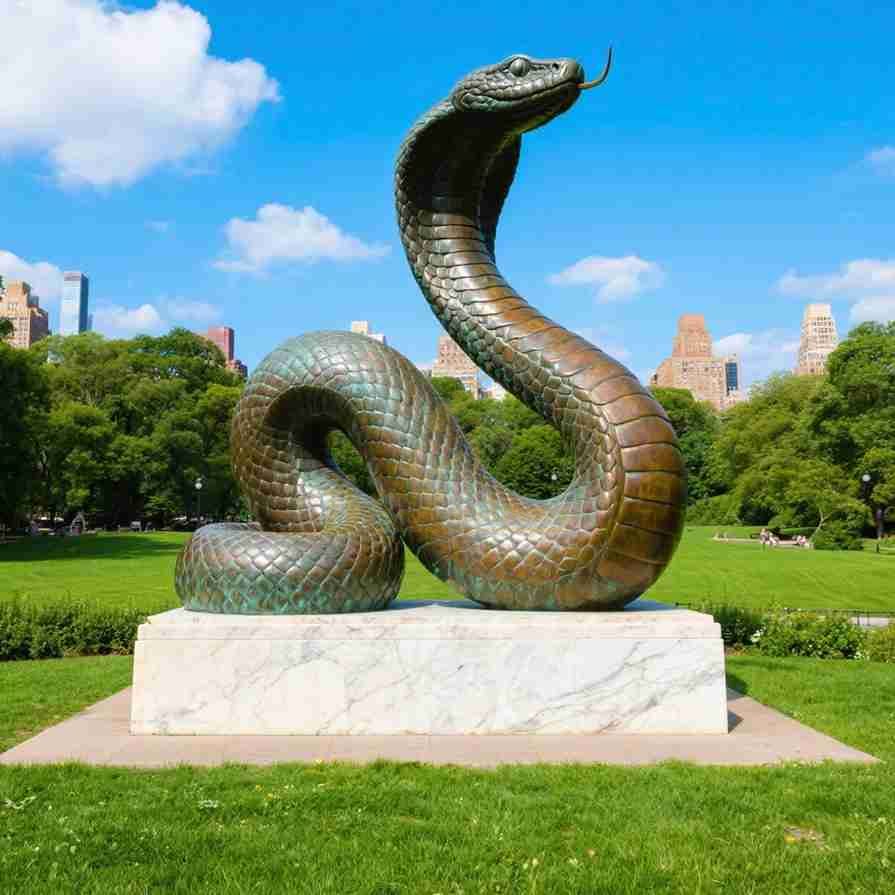 Bronze Outdoor Snake Statue 4