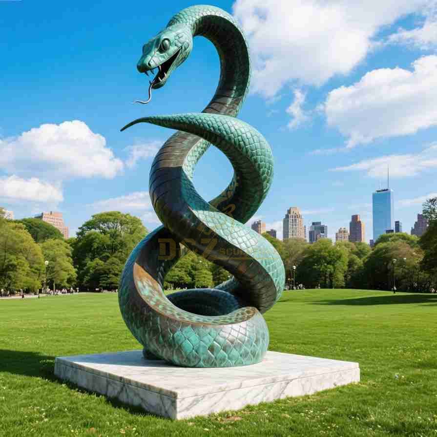 Bronze Outdoor Snake Statue 6