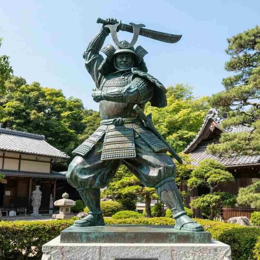 Exclusive 10 Japanese Bronze Samurai Statues for Memorials