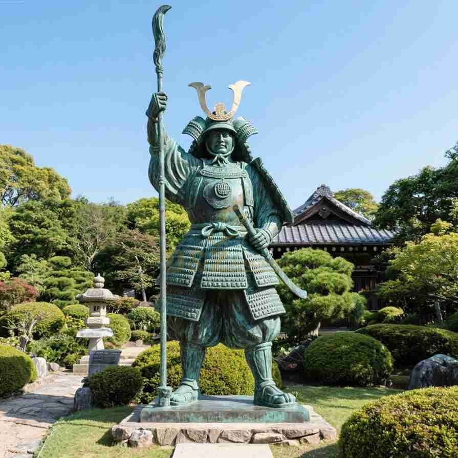 Exclusive 10 Japanese Bronze Samurai Statues for Memorials