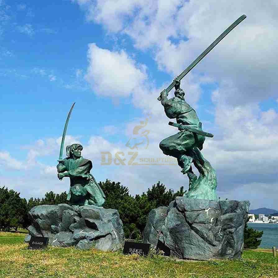 Exclusive 10 Japanese Bronze Samurai Statues for Memorials