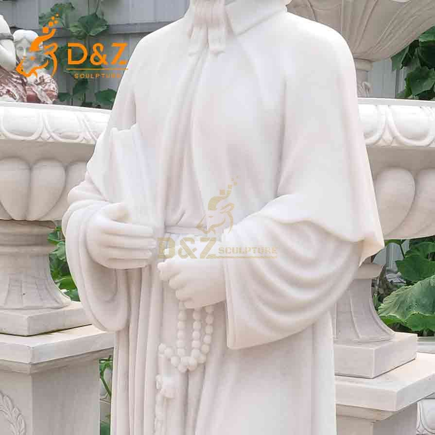 White Marble Saint Elizabeth Ann Seton Statue 5