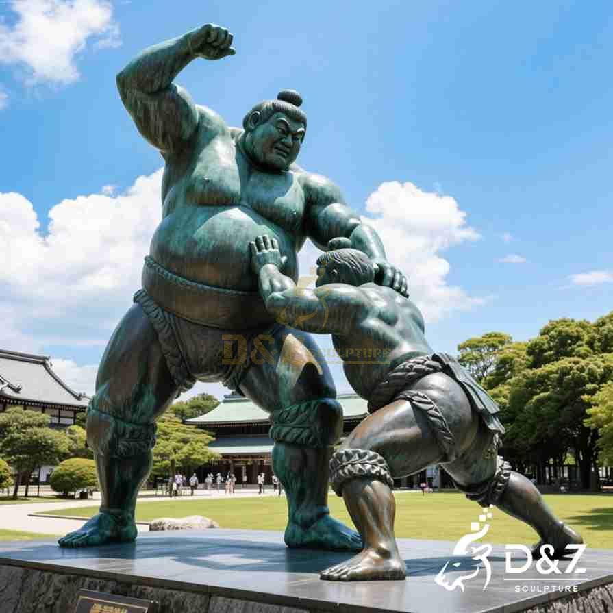 Bronze Japanese Sumo Statue 2