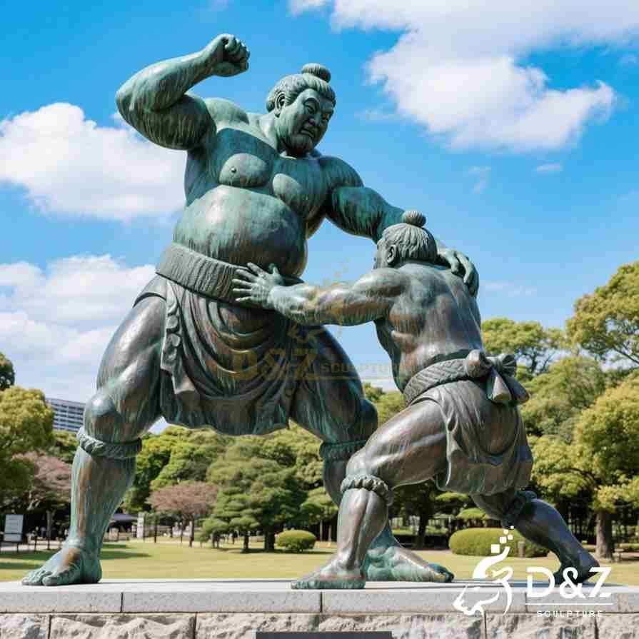 Bronze Japanese Sumo Statue 4