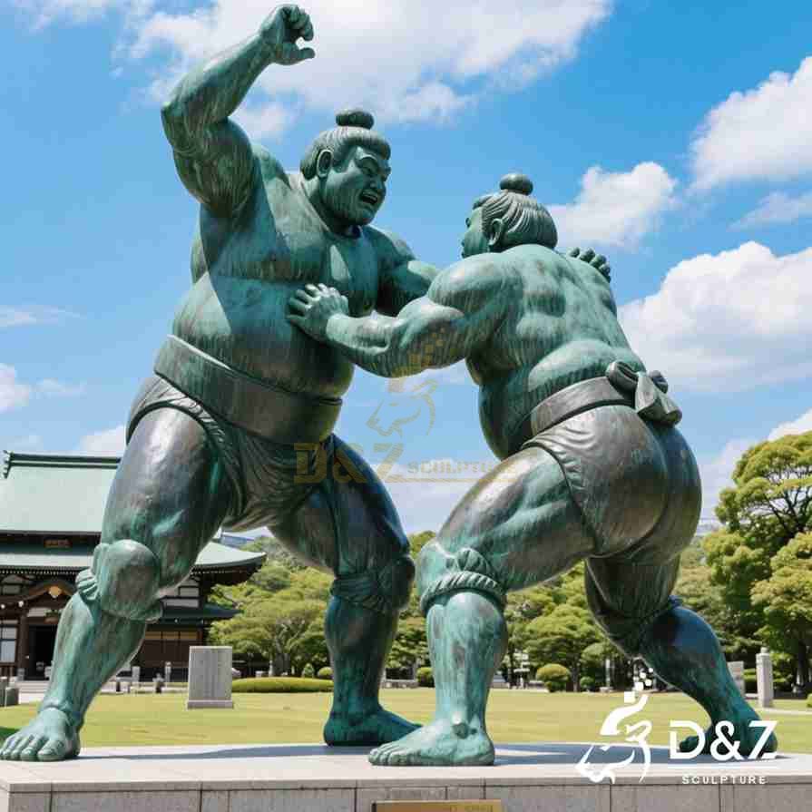 Bronze Japanese Sumo Statue 5