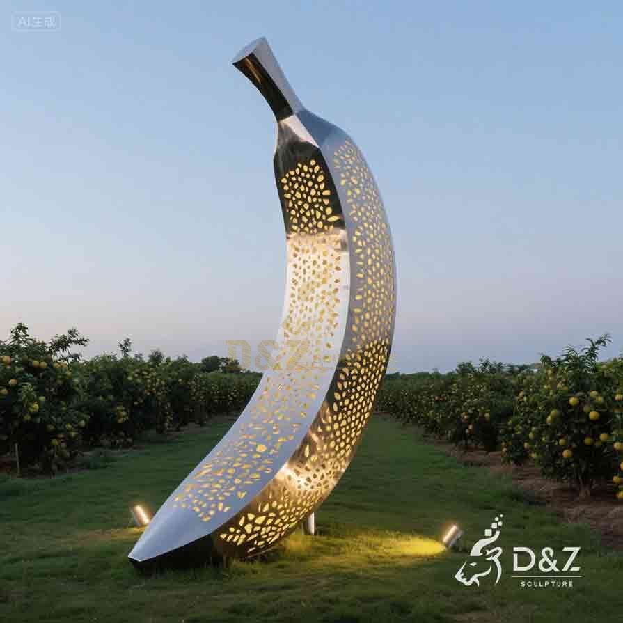 Modern Illuminated Giant Banana Sculpture 1