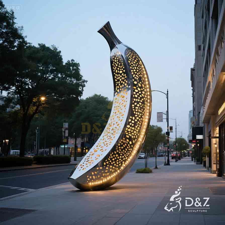 Modern Illuminated Giant Banana Sculpture 2