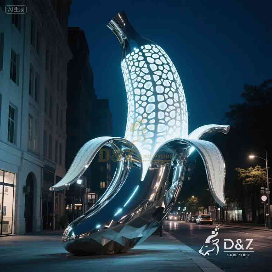 Modern Illuminated Giant Banana Sculpture 5