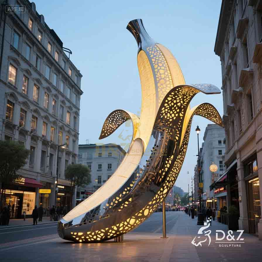Modern Illuminated Giant Banana Sculpture 6