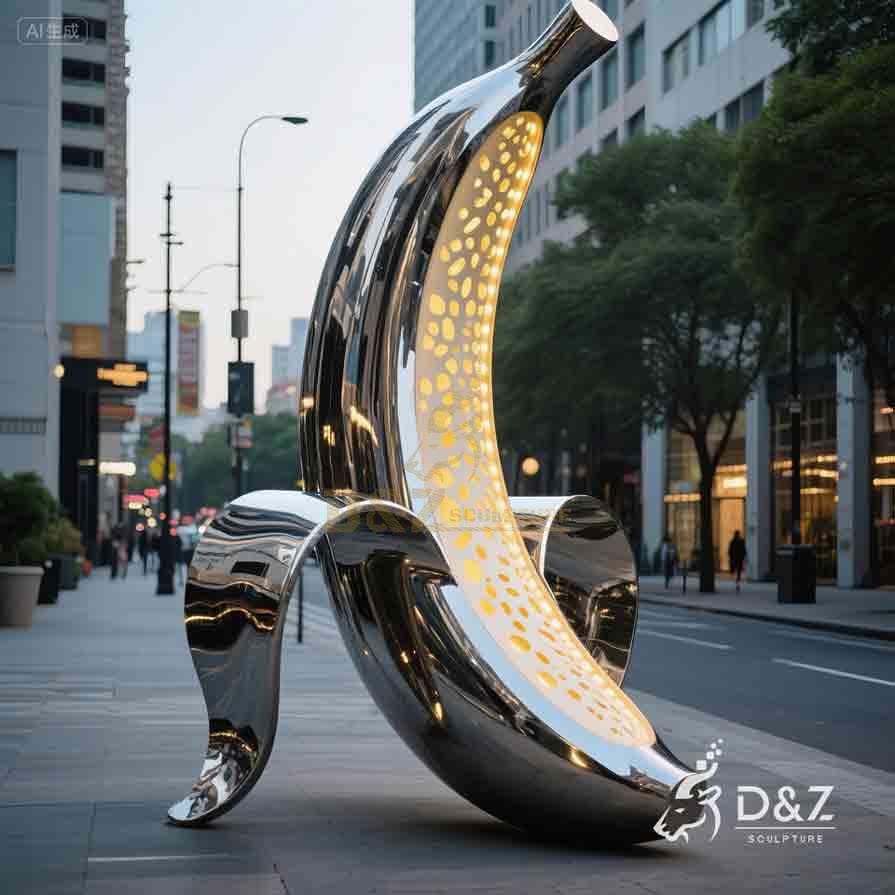 Modern Illuminated Giant Banana Sculpture 7
