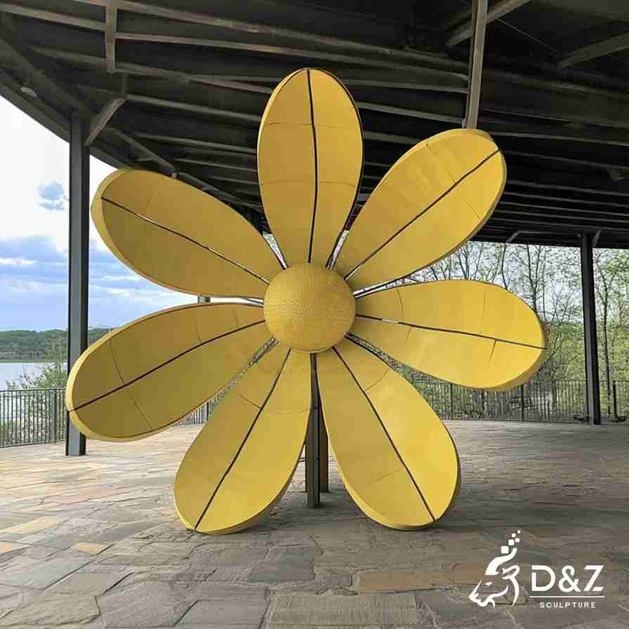 Yellow Flower Art Sculpture 3