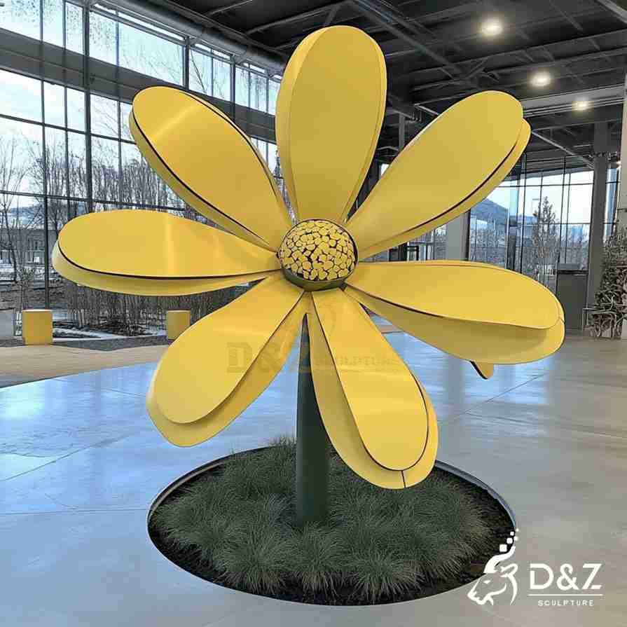 Yellow Flower Art Sculpture 4
