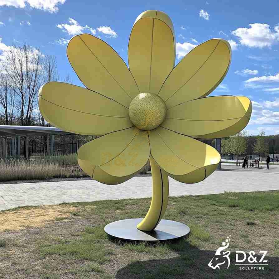 Yellow Flower Art Sculpture 6