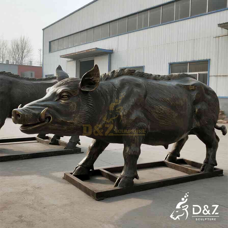 Bronze Wild Boar Statue for Sale 4
