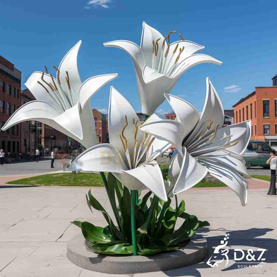 Metal Lily Sculpture 1