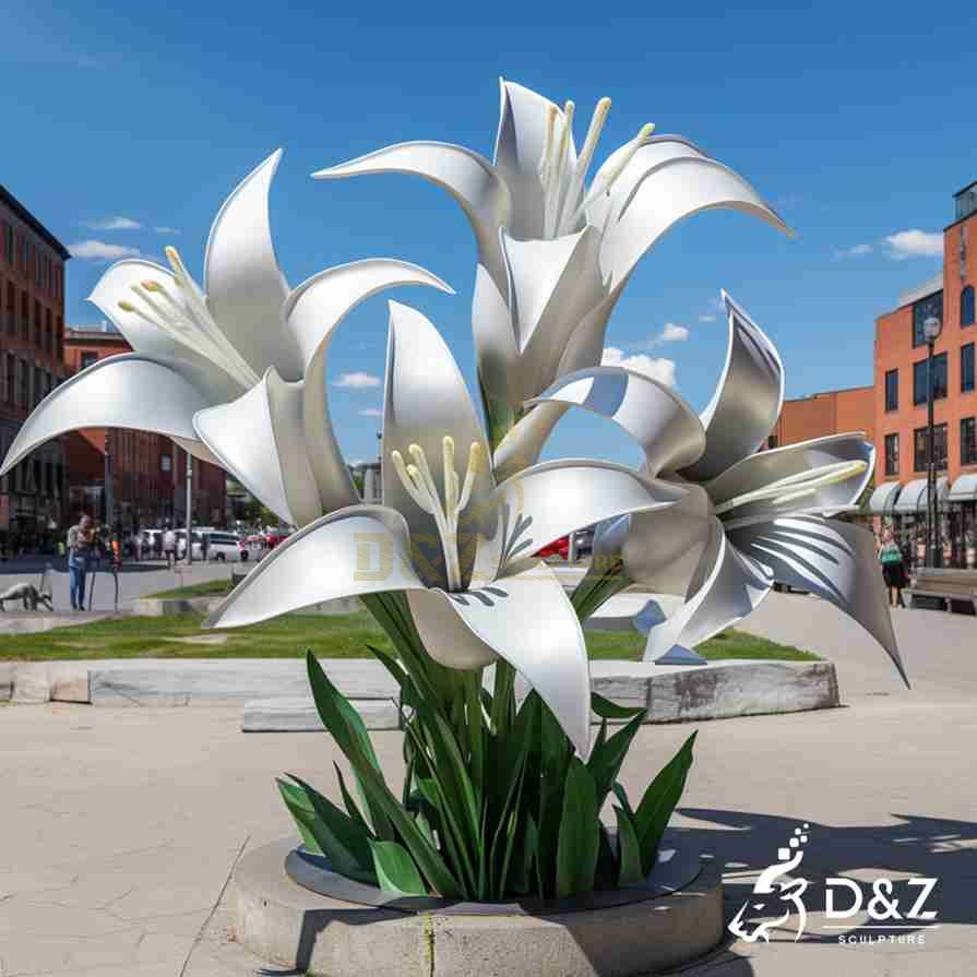 Metal Lily Sculpture 3