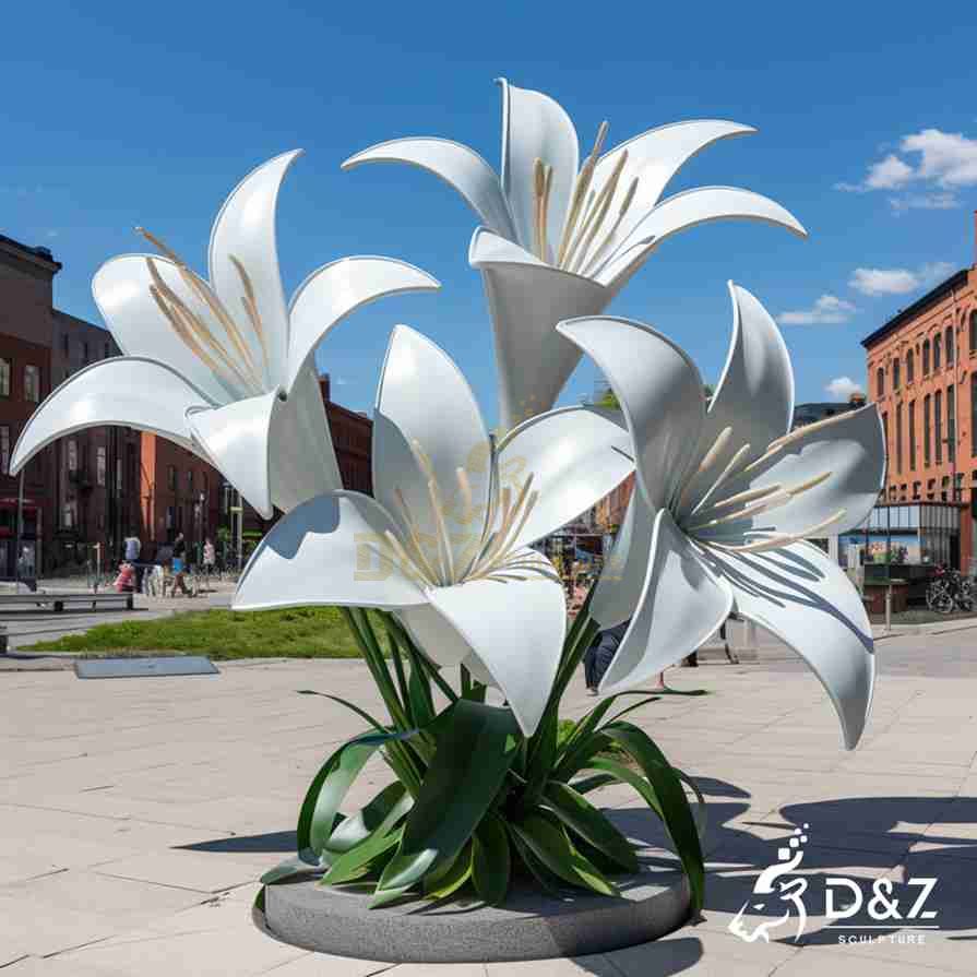 Metal Lily Sculpture 4