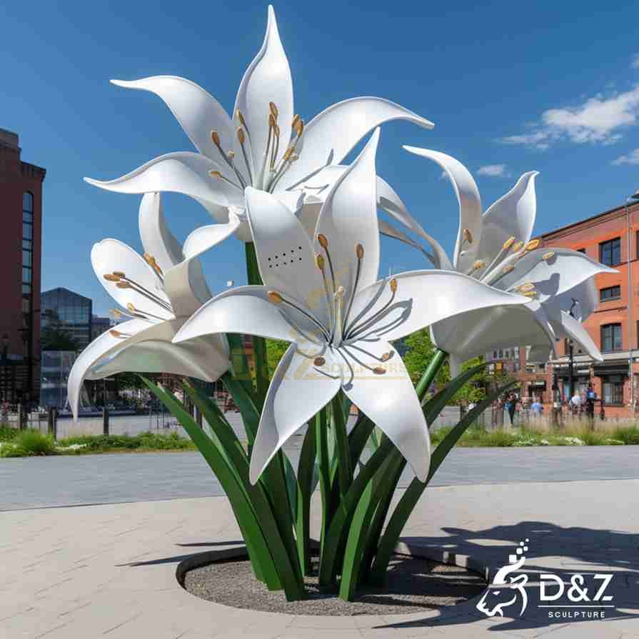 Metal Lily Sculpture 5