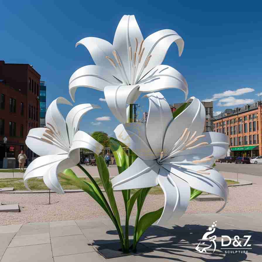 Metal Lily Sculpture 6