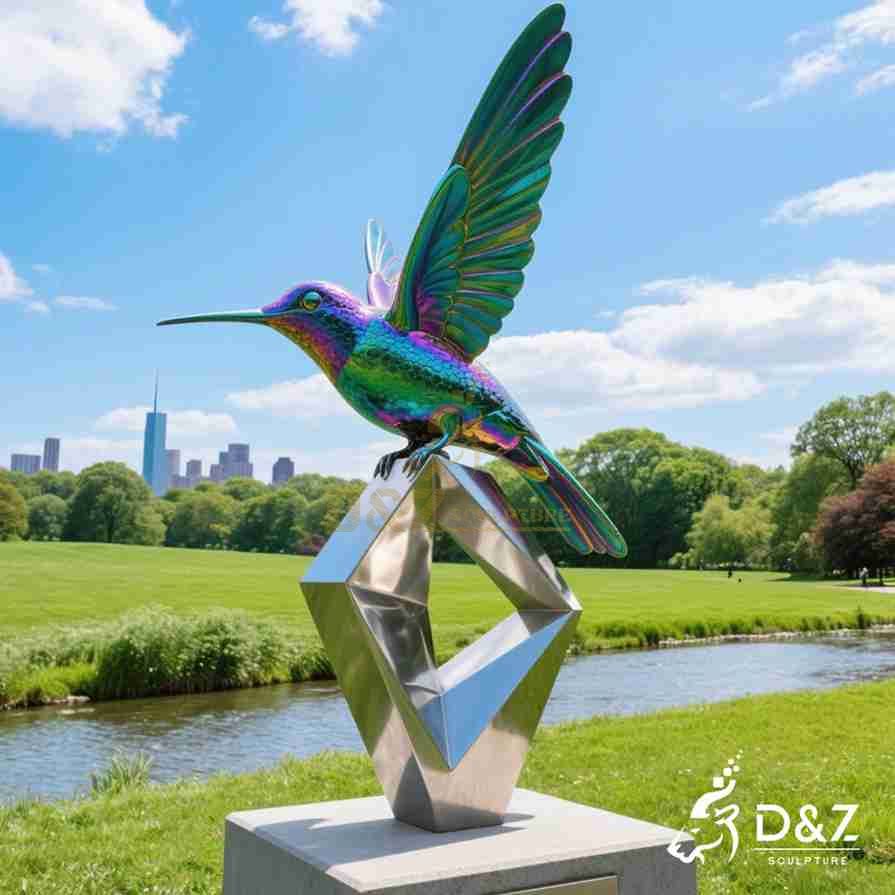 Large Outdoor Metal Hummingbird Sculpture 6