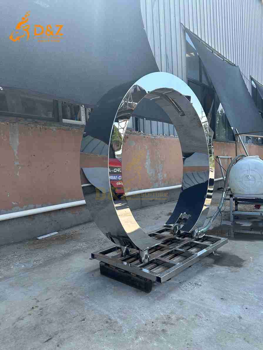 Outdoor Metal Circle Water Fountain 4