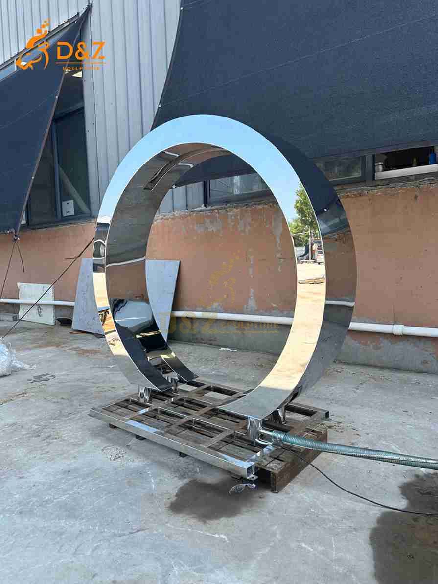 Outdoor Metal Circle Water Fountain 5
