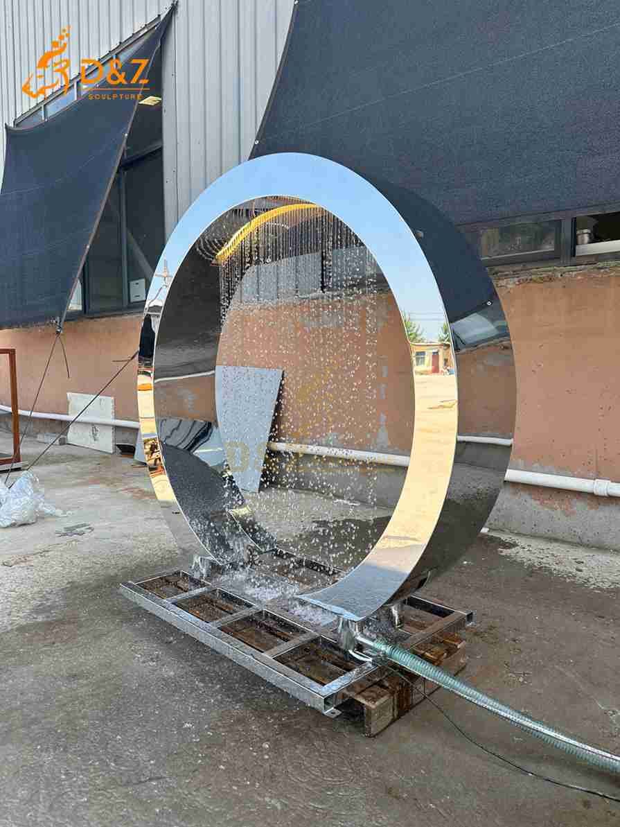 Outdoor Metal Circle Water Fountain 6