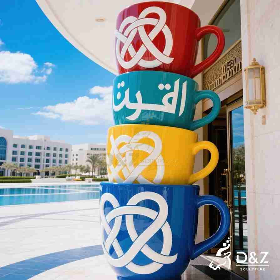 Metal Giant Cup Sculpture 3