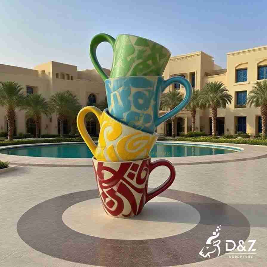 Metal Giant Cup Sculpture 5