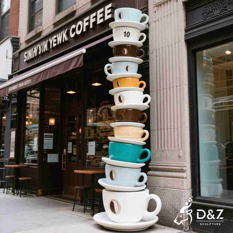 Metal Giant Cup Sculpture 6