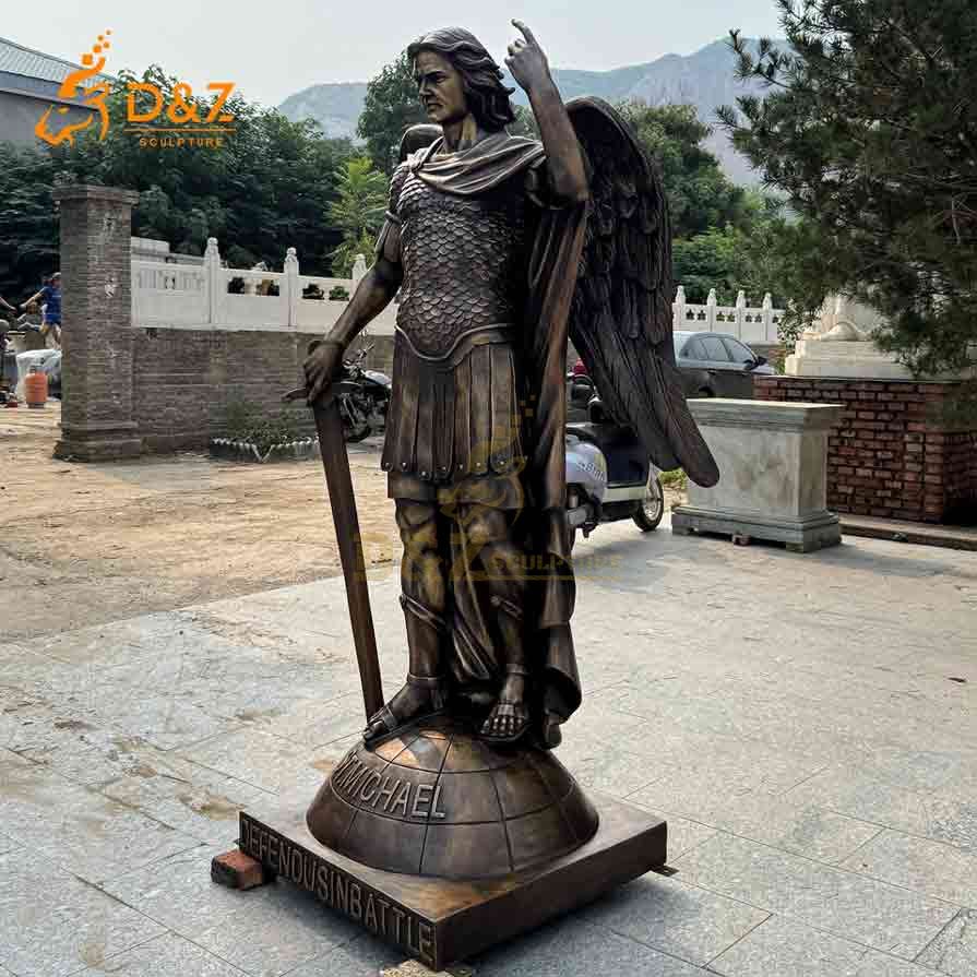 Bronze Saint Michael Archangel Statue for Sale 7