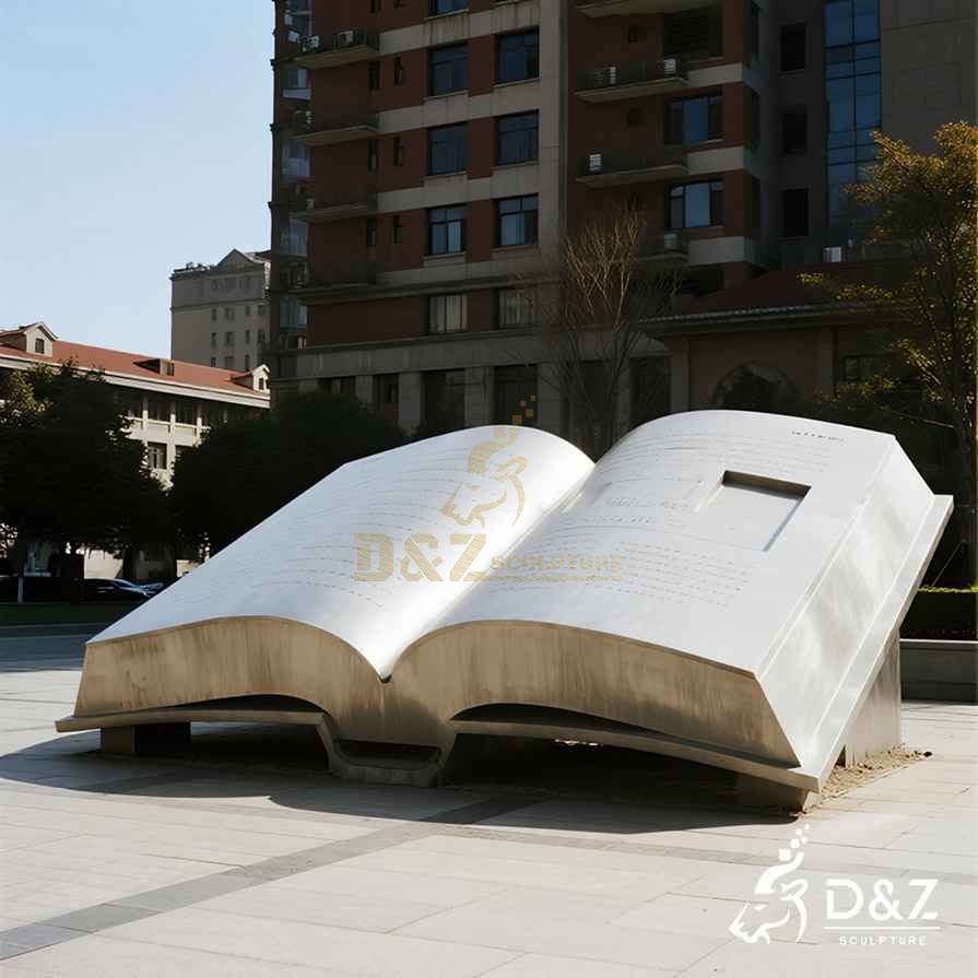 Large Outdoor Metal Open Book Sculpture Art 6