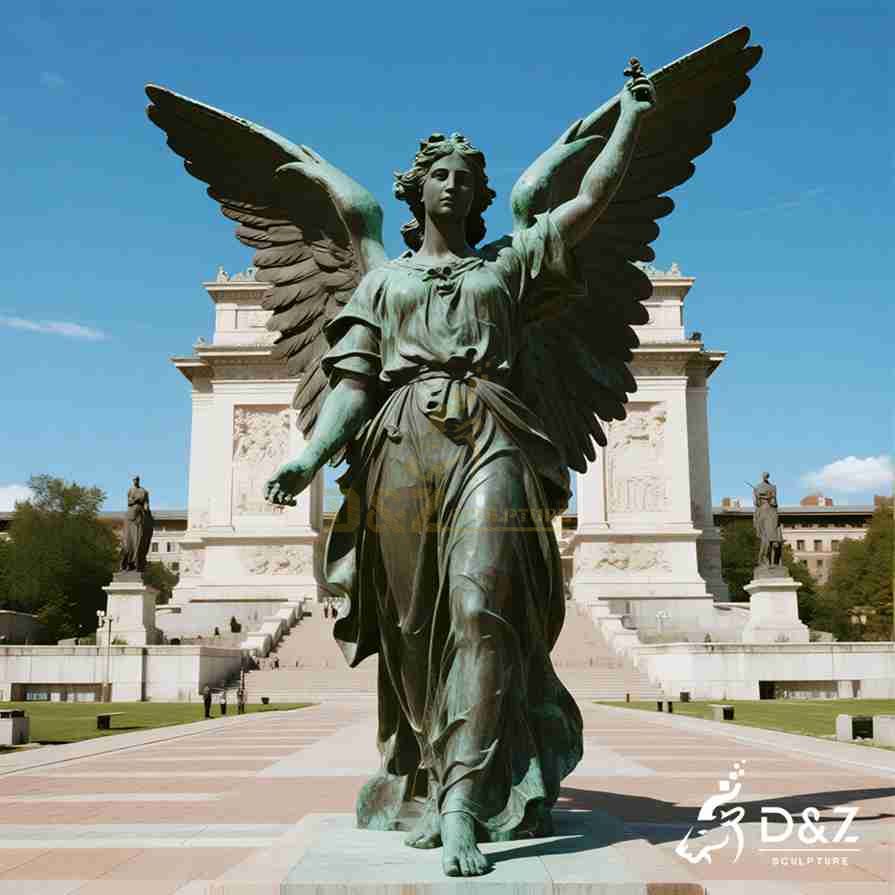 Large Bronze Angel Statue 5