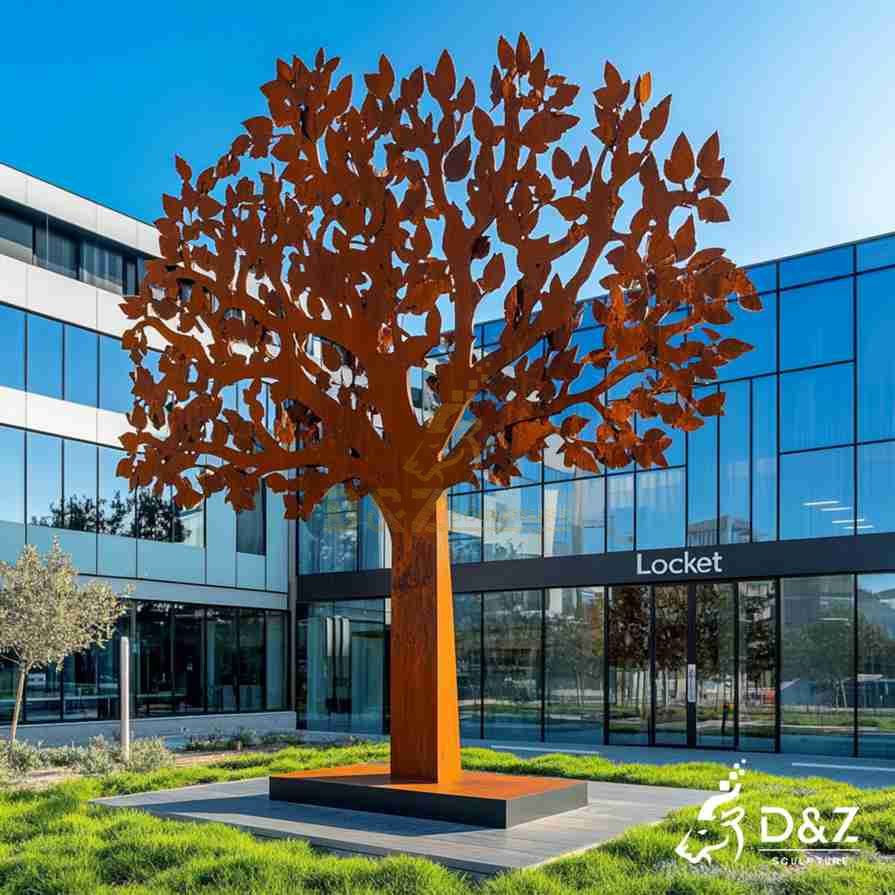 Large Outdoor Corten Steel Tree Sculpture Art 5