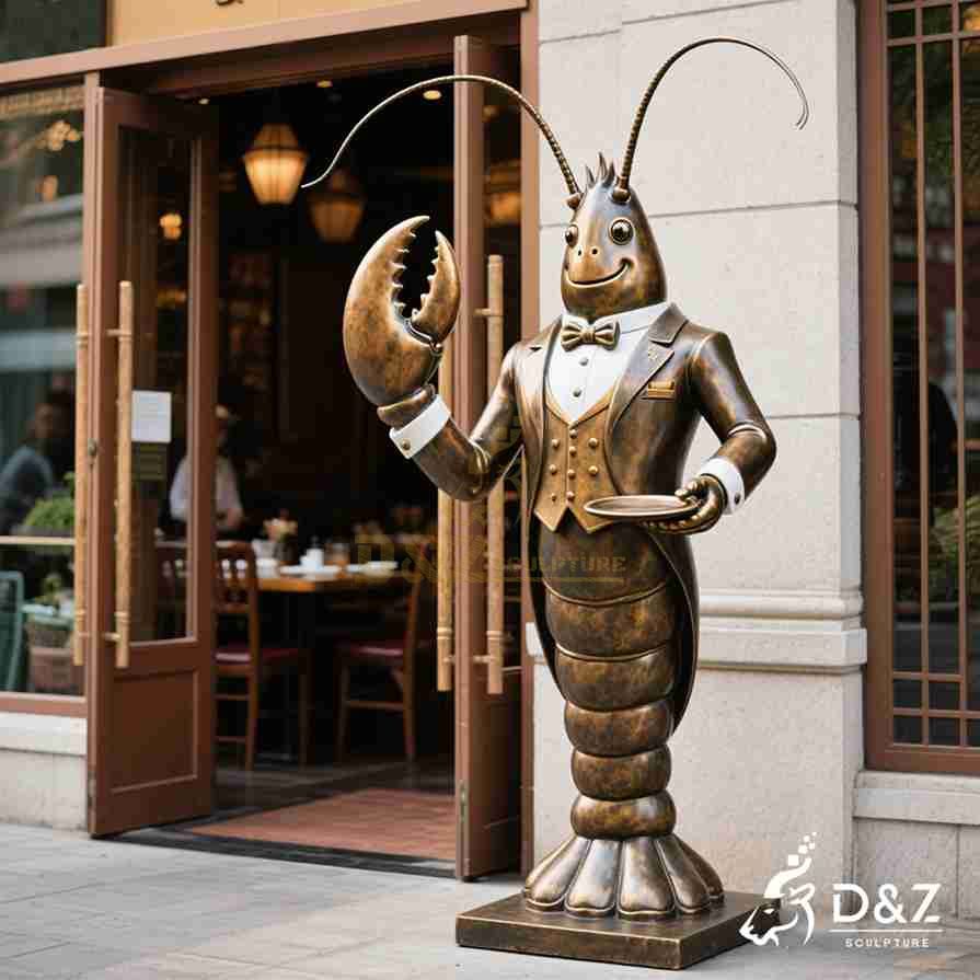 Large Lobster Butler Statue 1
