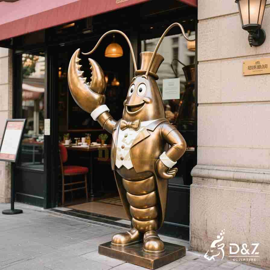 Large Lobster Butler Statue 4