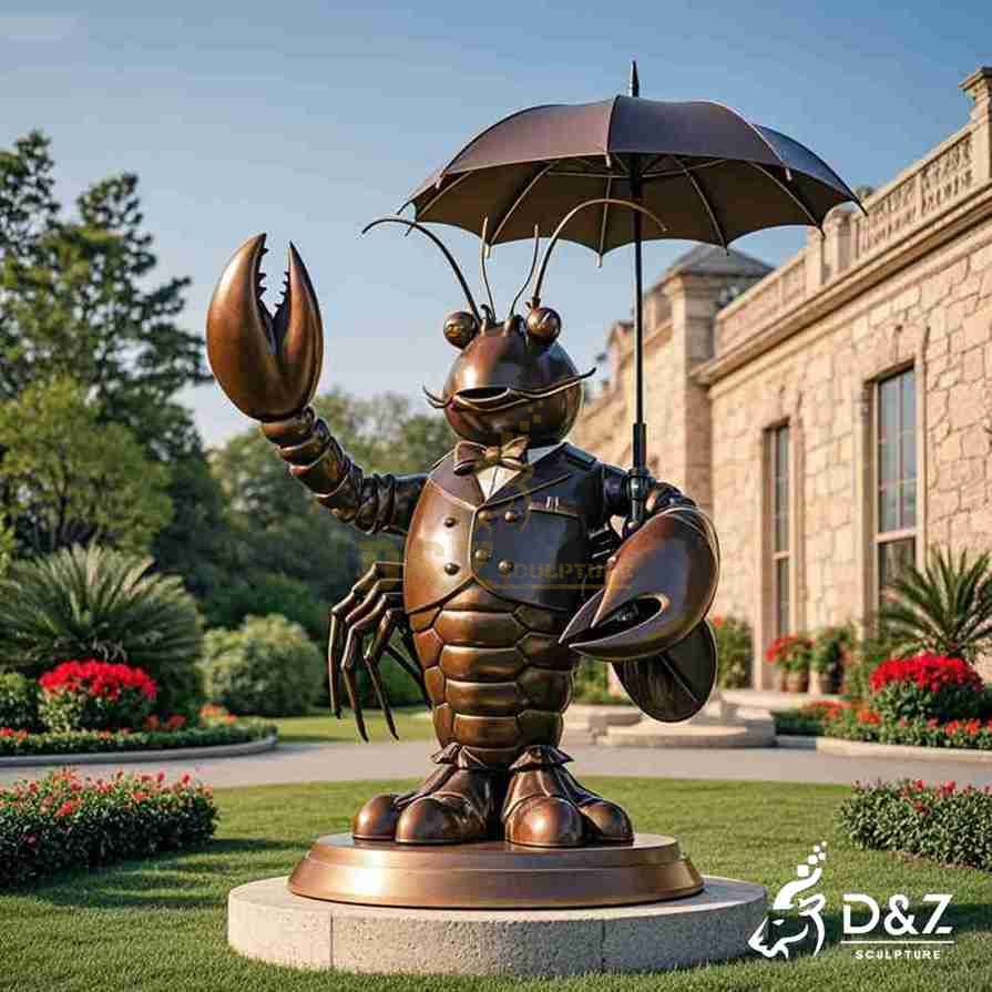 Large Lobster Butler Statue 6