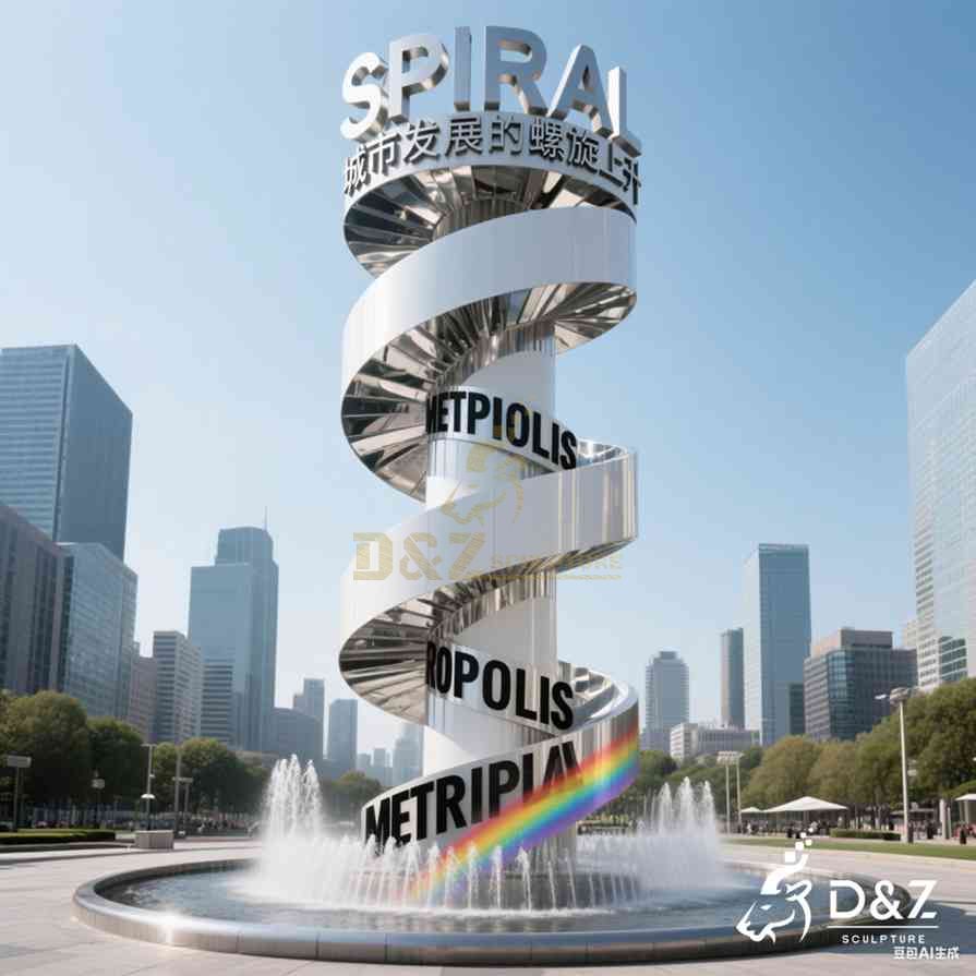 Large Metal Spiral Landmark Sculpture 4