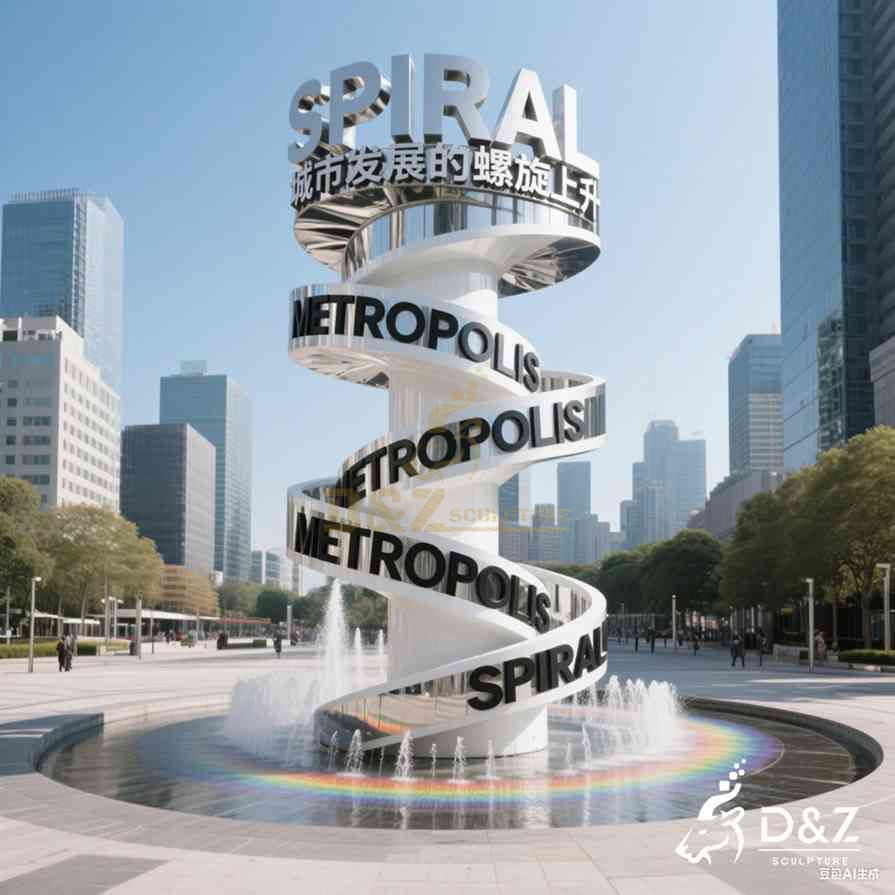 Large Metal Spiral Landmark Sculpture 5