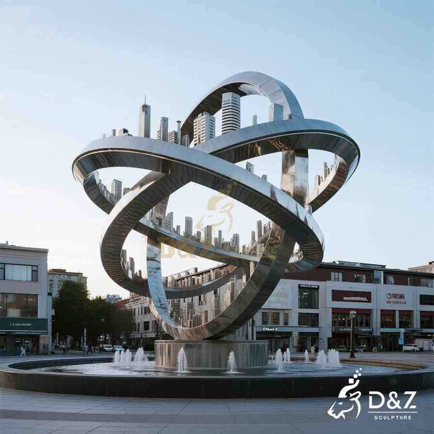 Large Metal Ring Sculpture 5