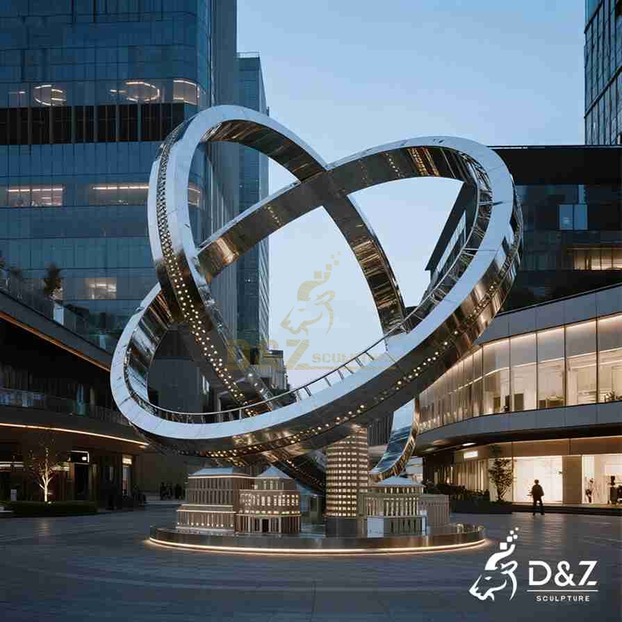 Large Metal Ring Sculpture 6