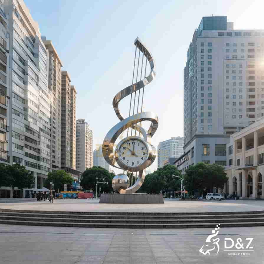 Large Metal Musical Instrument Sculpture 1