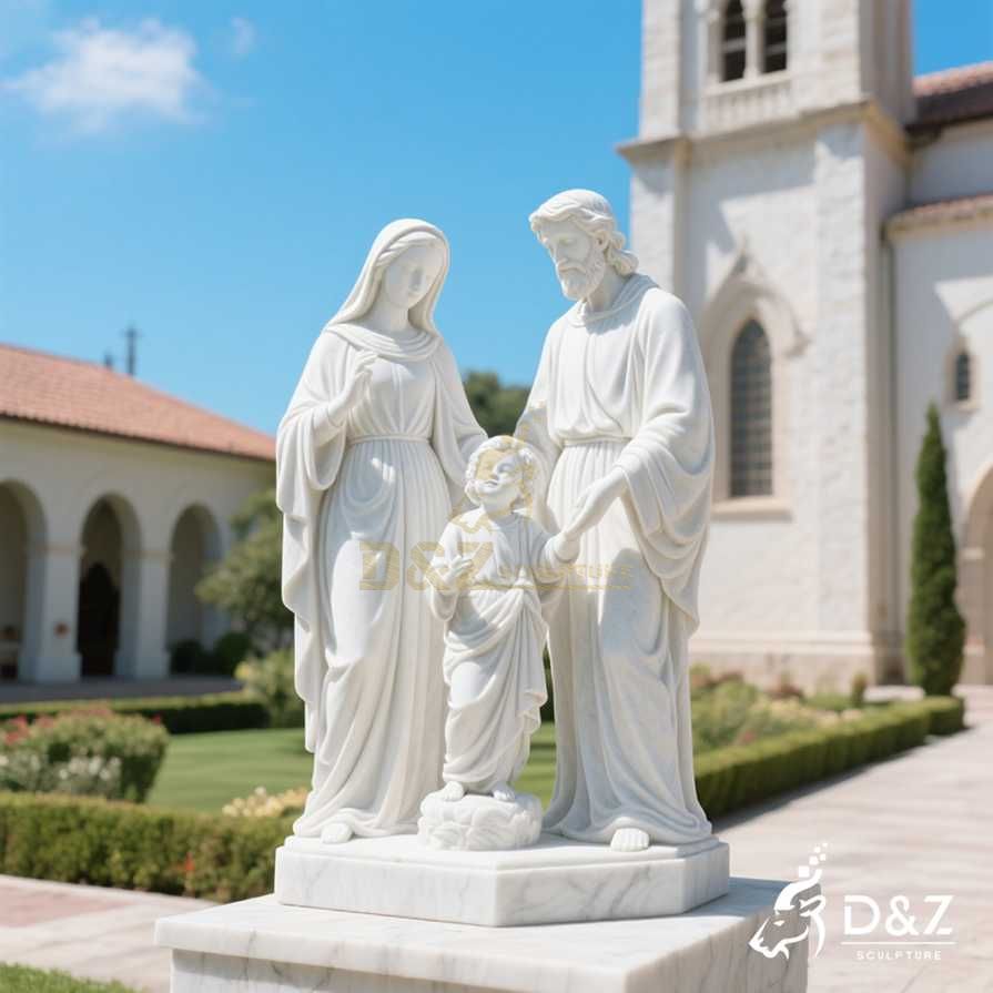 Large Outdoor Modern Holy Family Marble Statue 1