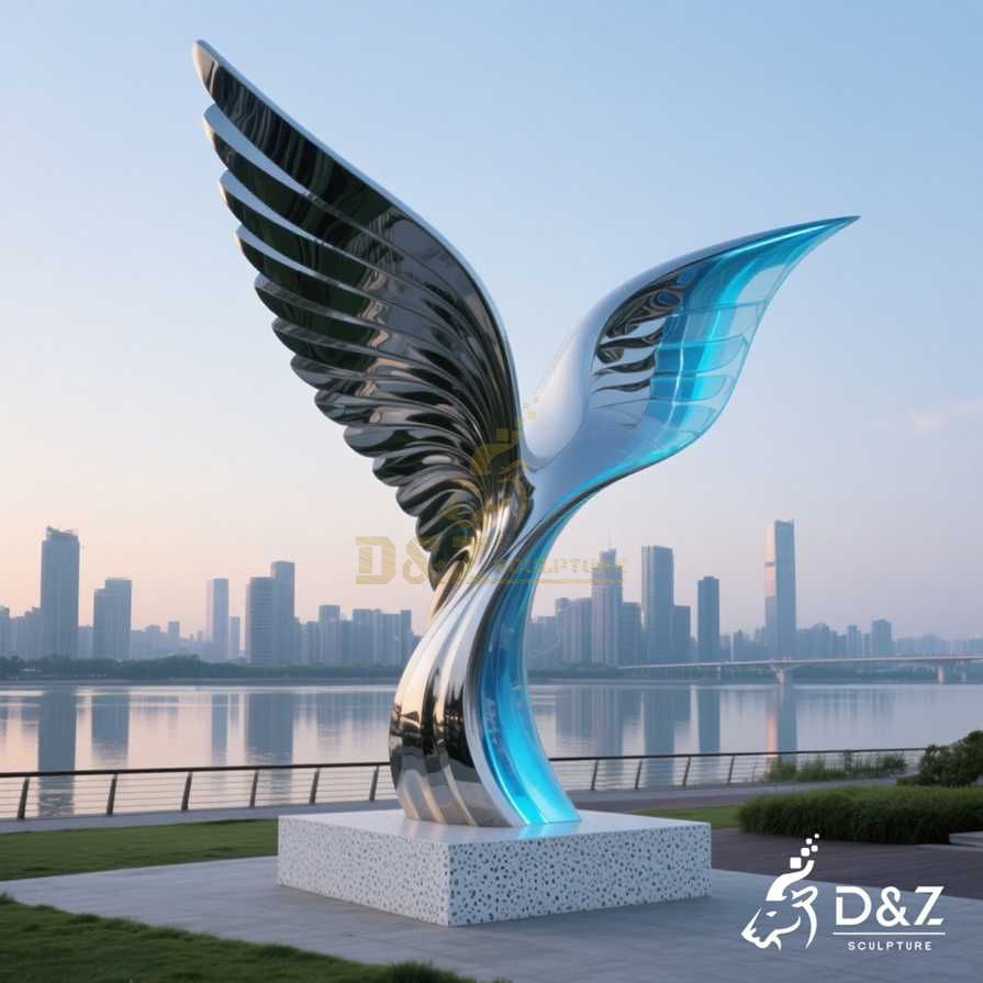 Outdoor Metal Wings Sculpture 1