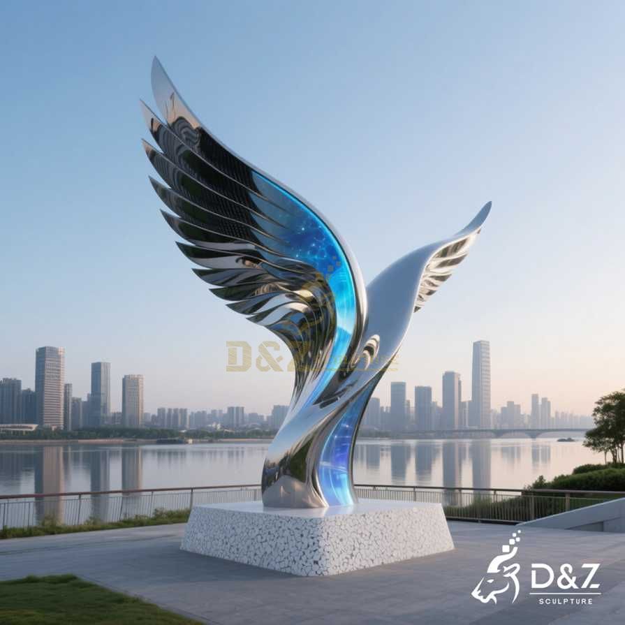 Outdoor Metal Wings Sculpture 2