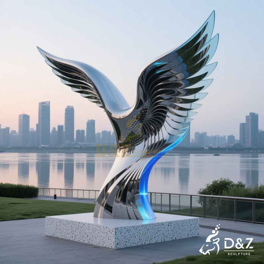 Outdoor Metal Wings Sculpture 5